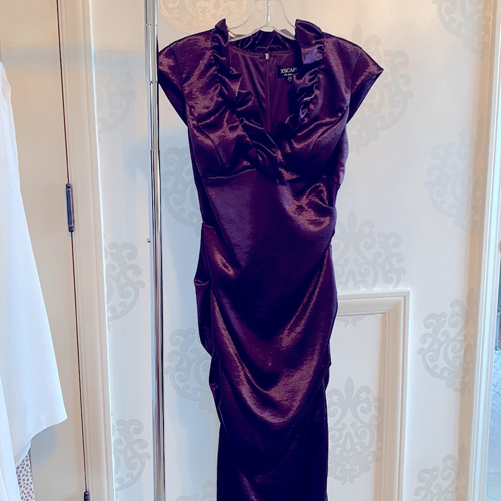 Body hugging Magenta Cocktail dress.